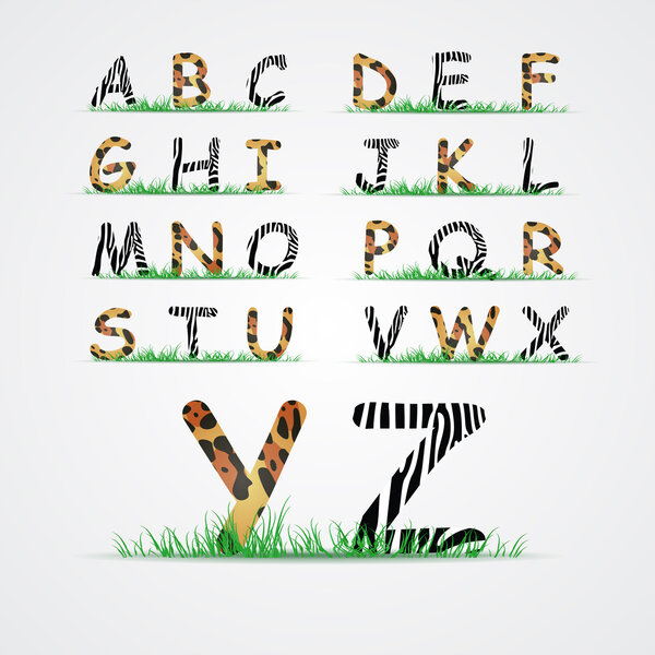 font of animals texture