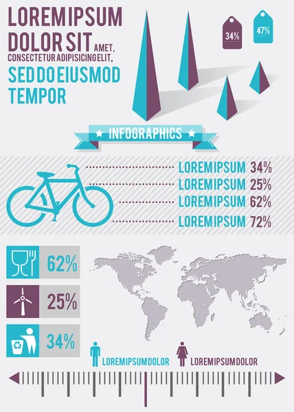 Definir Elementos Infográficos — Vetor de Stock