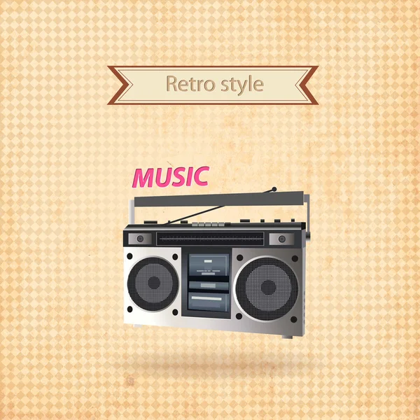 Vector Retro Recorder Vector Illustration — Stock Vector