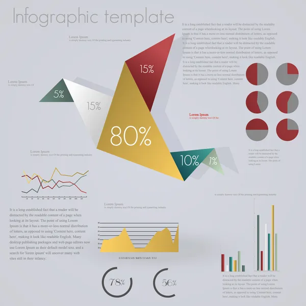 Definir Elementos Infográficos — Vetor de Stock