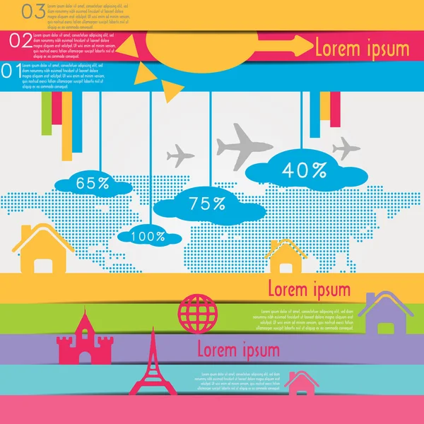 Resor Infographics Med Data Ikoner Och Element Royaltyfria Stockvektorer