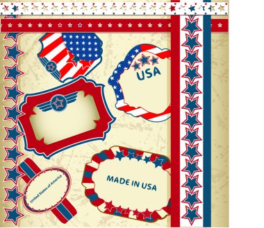 Made in USA emblems clipart