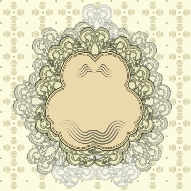 Vintage frame, vector illustration clipart