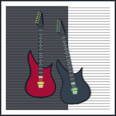 Vector background with electric guitar clipart