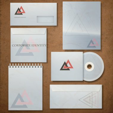 Corporate identity template, vector illustration clipart