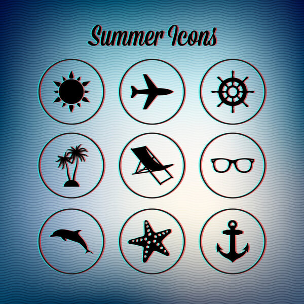 Set of summer icons