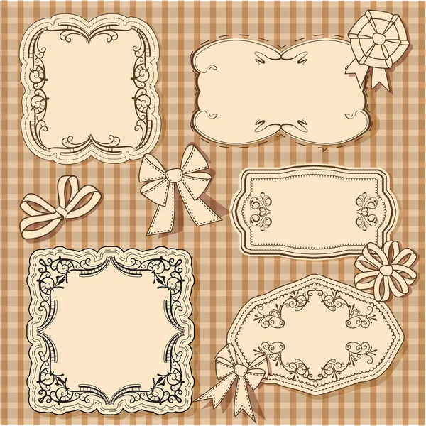 Vector Set Vintage Frame — Stock Vector