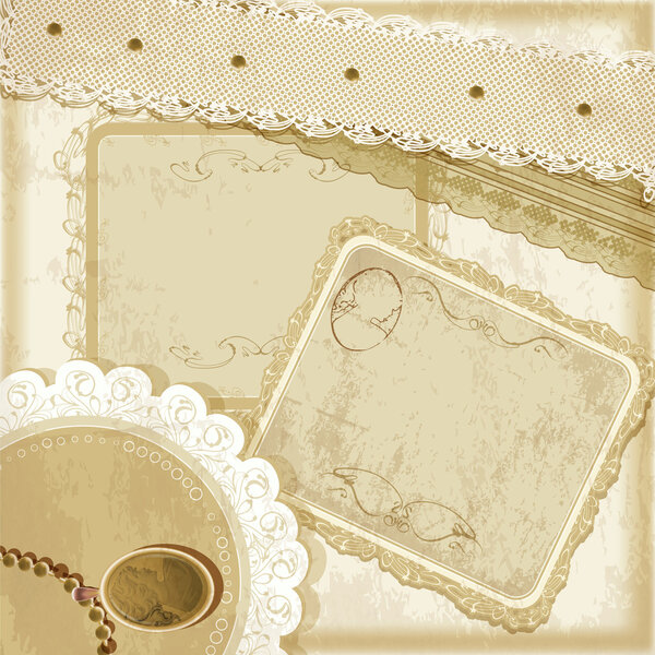 Vector set of vintage frame