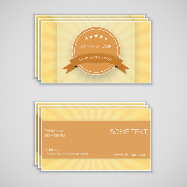 Vector business card, vector illustration