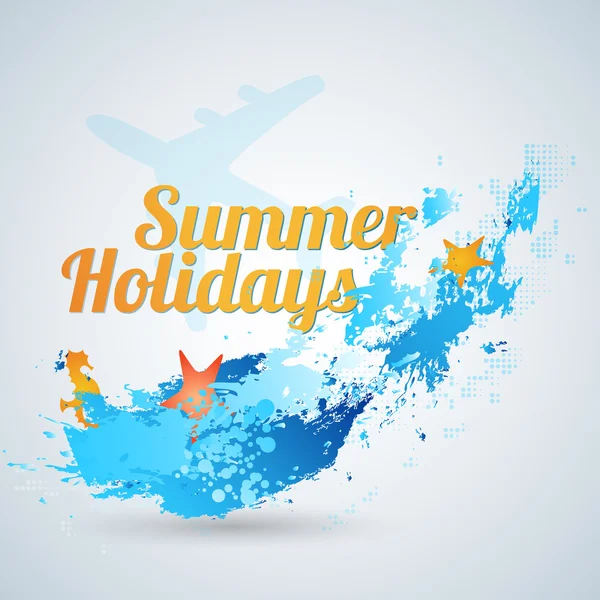 Summer Holiday Vector Background — Stock Vector