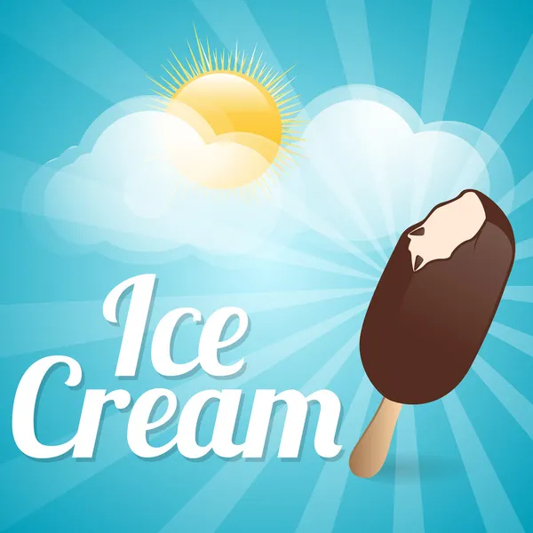 Ice Cream Bakgrund Vektorillustration — Stock vektor