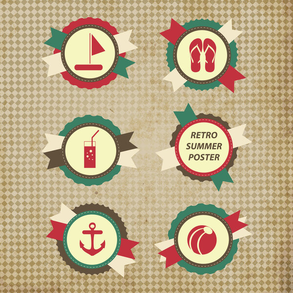 Набор ретро лейблов
