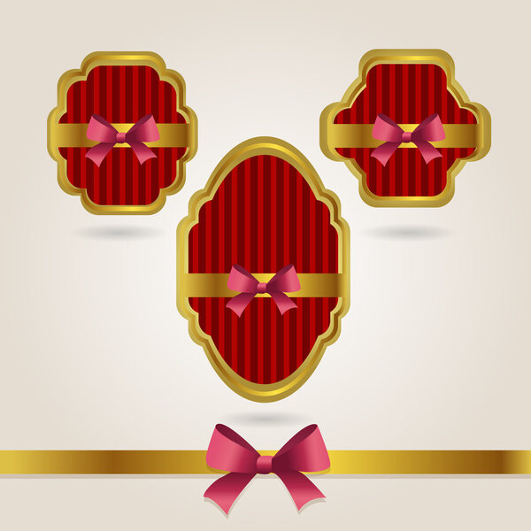 Set packaging label, vector illustration