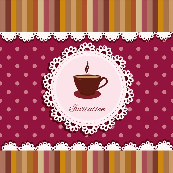 Fondo Con Una Taza — Vector de stock