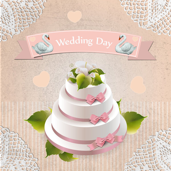Wedding Cake, vector illustration