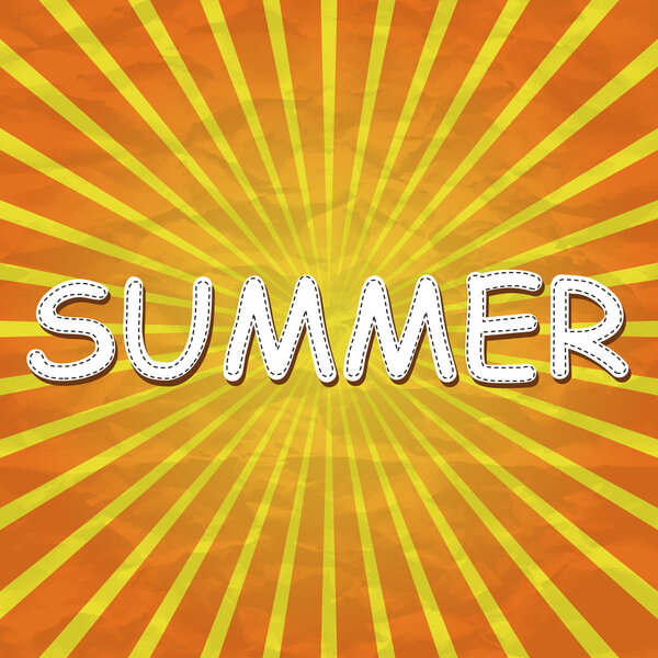 Yellow background with the word summer