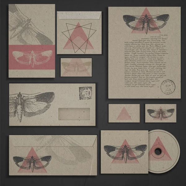 Kurumsal kimlik şablon, vektör çizim