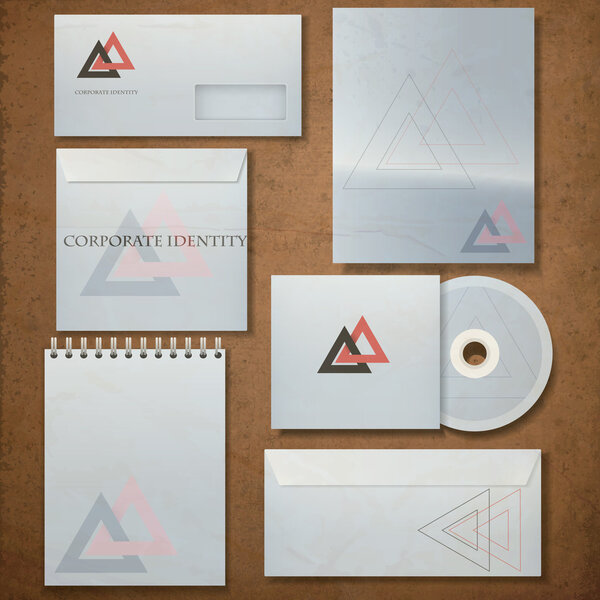 Corporate identity template, vector illustration
