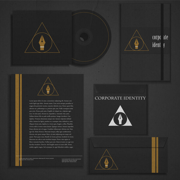 Corporate identity template, vector illustration