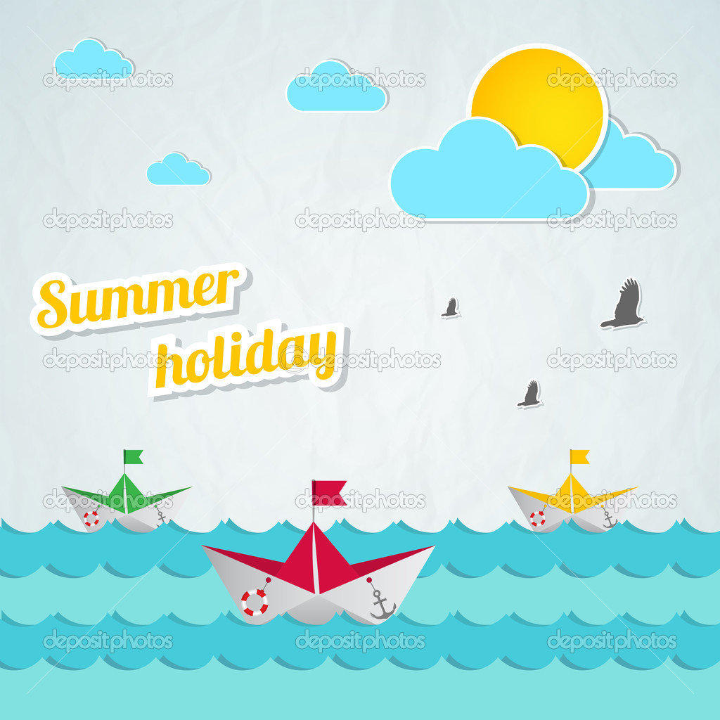 Summer holidays vector background.