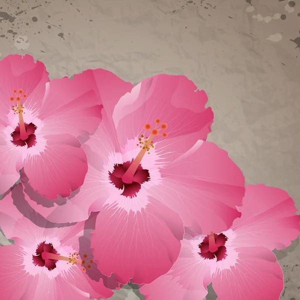 Διάνυσμα Φόντο Βιολετί Ανοιξιάτικα Λουλούδια — Διανυσματικό Αρχείο