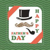 Happy fathers day vintage card. Vector