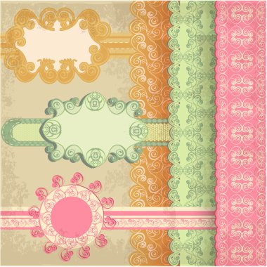 Retro background, vector illustration clipart