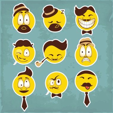 Funny characters. Vector set clipart