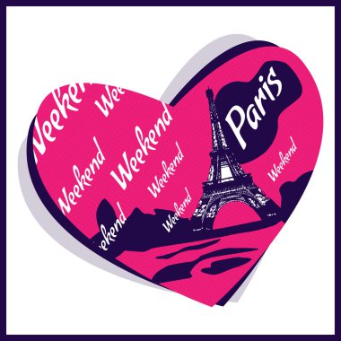 Love in Paris - vector illustration. clipart