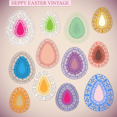 Happy Easter Card, vector illustration clipart