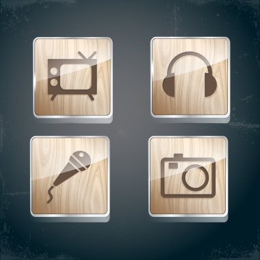 dizi fotoğraf, video ve müzik simgeleri