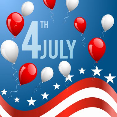Independence Day- 4 of July vector background clipart