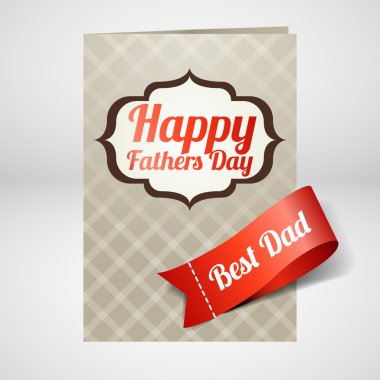 Happy fathers day card. Vector clipart