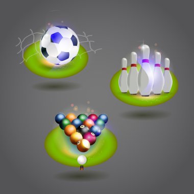 Sport icons collection. Vector clipart