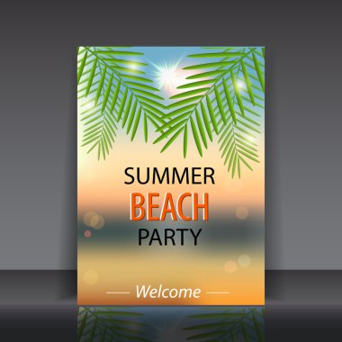 Summer beach party. vector illustration clipart