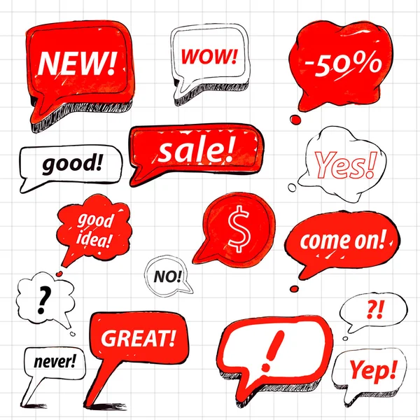 Vector Set Speech Bubbles Sale — Stock Vector