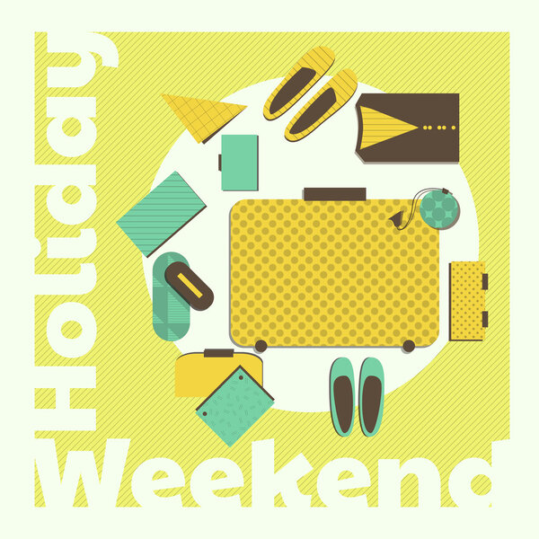 Travel suitcases, vector illustration