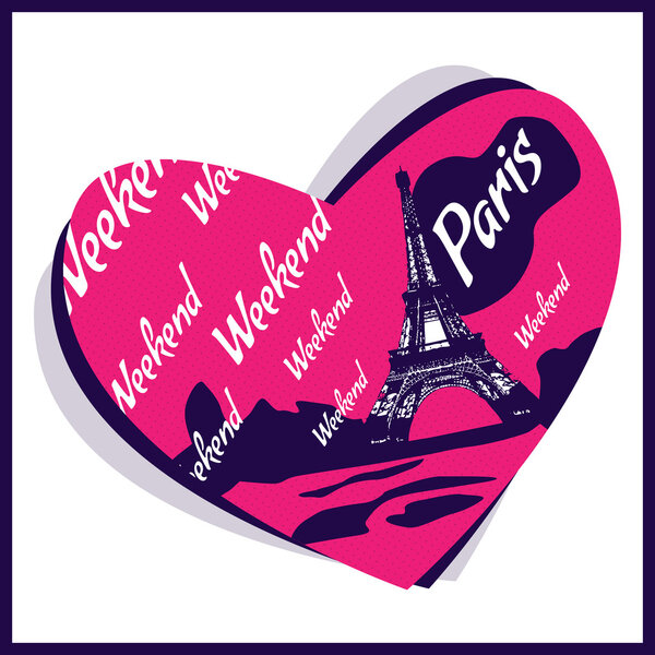 Love in Paris - vector illustration.