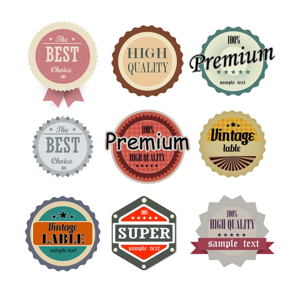 Collection High Quality Labels — Stock Vector