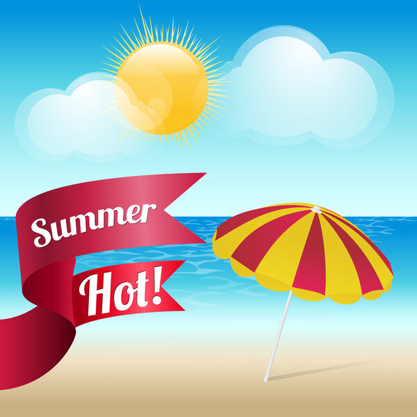 Summer grunge textured background. Vector