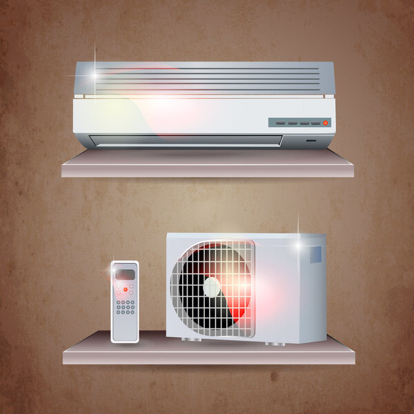 Air conditioner vector set