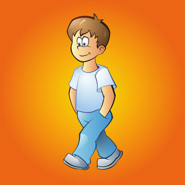 Vector illustration of a boy