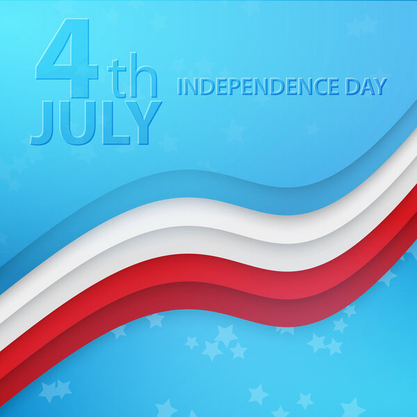 Independence Day July Vector Background Stock Vector