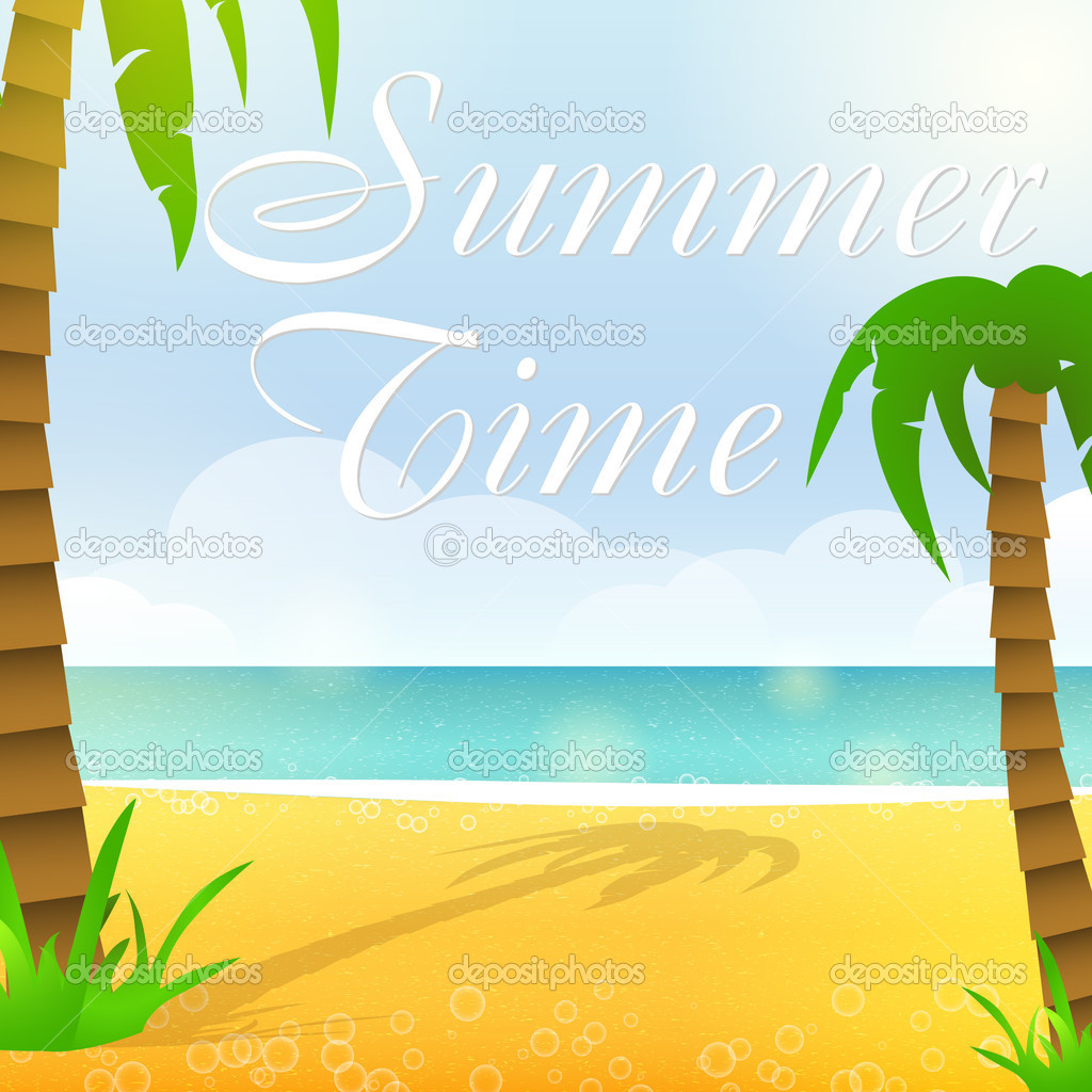 Summer time, vector illustration