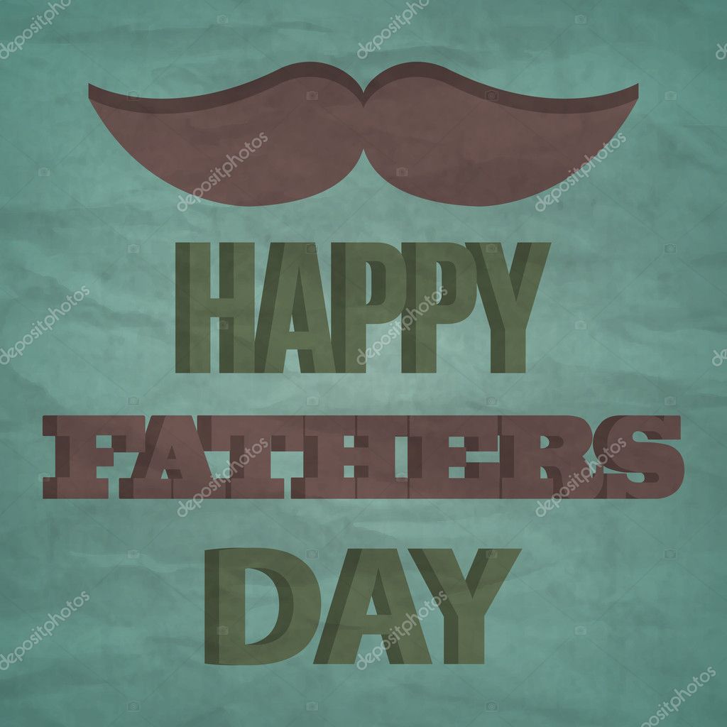 Happy fathers day vintage card. Vector