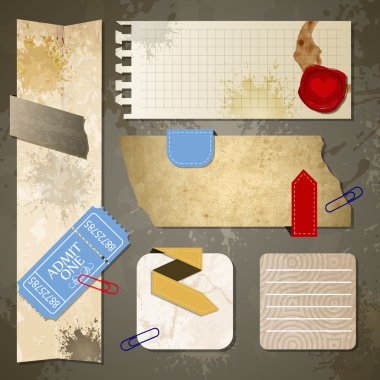 Old paper textures vector illustration   clipart