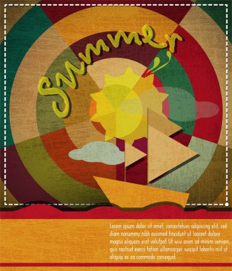 Summer background vector illustration  . clipart