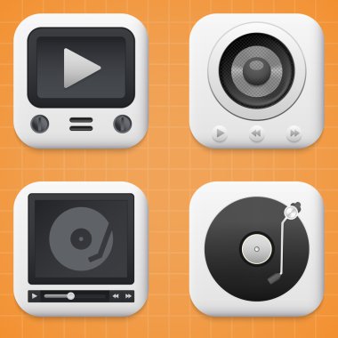 Media player düğmeleri illüstrasyon vektör  