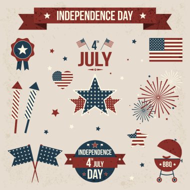 Vector independence day badges clipart