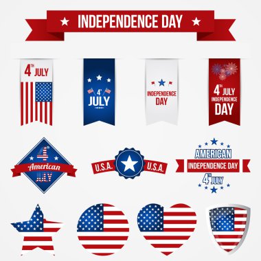 Vector independence day badges clipart